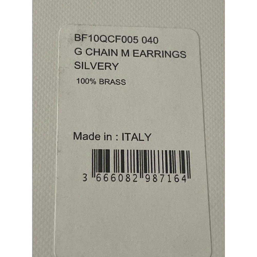 GIVENCHY G Chain Single Earrings in Silver With Box Dust Bag Womens Unisex
